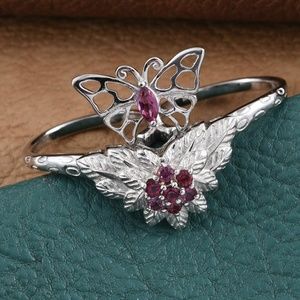 Orissa Rhodolite Garnet Butterfly Double Finger